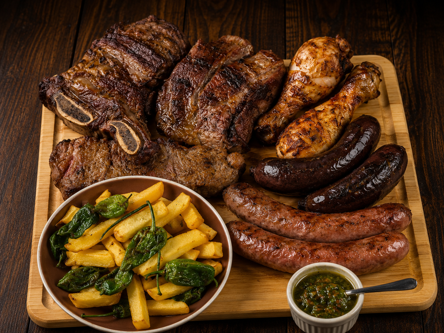 Carta de platos y bebidas de Terracotta: Parrillada para dos