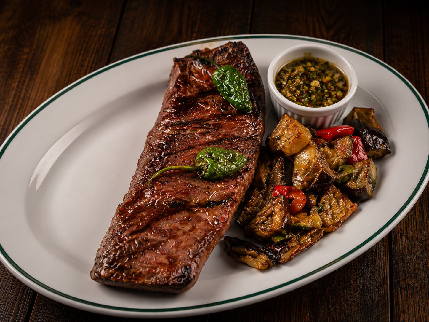 Carta de platos y bebidas de Terracotta: Plato de vacio argentino