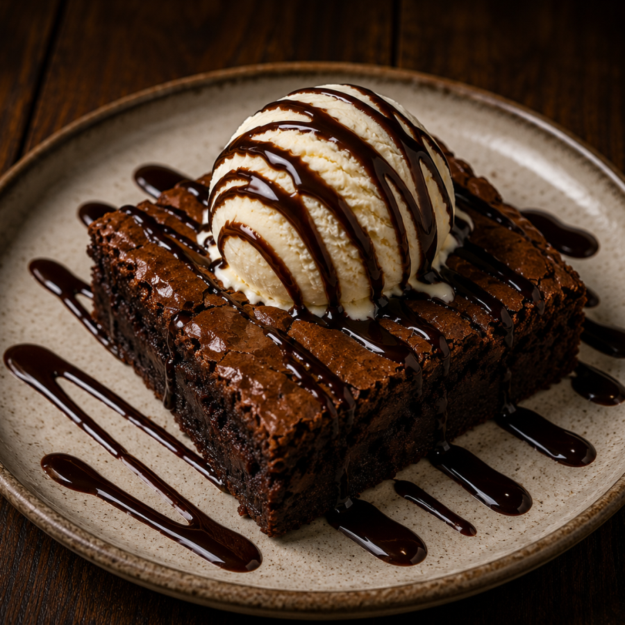 Carta de platos y bebidas de Terracotta: Plato de brownie