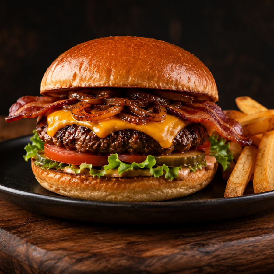 Carta de platos y bebidas de Terracotta: hamburguesa terracota